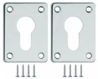 Декоративная накладка на цилиндр сталь Fuaro (Фуаро) ESC083-CP-8 (хром) (1 пара)