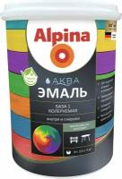 Эмаль фасадная Alpina Аква полуматовая белая 0,9 л