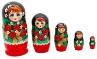 Матрёшка 5 в 1 расписная, развивающая русская народная игрушка для детей, 5 деревянных фигурок