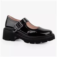 Туфли для девочек Kapika 24723п-1, цвет черный-лак, размер 38