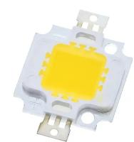 Светодиод яркий (COB LED) 10 Вт, 800 Лм, 9-12 В, белый теплый (3000-3500 К), 1 шт
