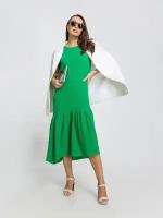 Платье летнее из муслина хлопковое оверсайз HappyFox, HFSL2628 размер 52, цвет зеленый