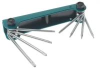 Набор ключей TORX T5H-T10H, T15H, T20H складной c отверстием 8 предметов ROCKFORCE RF-5087TF