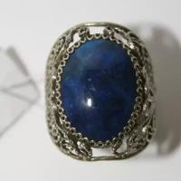 Кольцо True Stones, лазурит, размер 18, синий