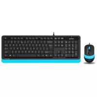 Клавиатура и мышь A4Tech F1010 Black-Blue USB