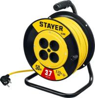 Удлинитель на катушке STAYER S 225 (ПВС 2х2.5, 50м, 3750Вт) 55070-50