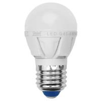Лампа светодиодная Uniel, Palazzo LED-G45-7W/WW/E27/FR PLP01WH E27, G45, 7Вт, 3000К