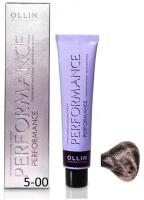 OLLIN Professional Performance перманентная крем-краска для волос, 5/00 светлый шатен глубокий, 60 мл