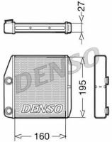 Радиатор отопителя FIAT: PUNTO / GRANDE PUNTO (199) 1.2/1.3 D Multijet/1.4/1.4 16V/1.4 Abarth/1.4 T-Jet/1.9 D Multijet 05 - OPEL: CORSA D 1.0/1.2/1. DENSO DRR09075