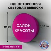 Односторонняя световая вывеска на стену 