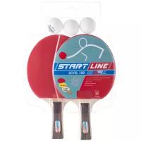 Набор: START-LINE 2 Ракетки Level 100, 3 Мяча Club Select, упаковано в блистер, арт. 61200