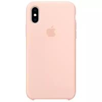 Чехол Apple силиконовый для iPhone XS, розовый песок