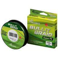 Плетеный шнур ALLVEGA BULLIT BRAID d=0.08 мм, 135 м, 4.5 кг, dark green, 1 шт