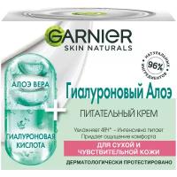 GARNIER гиалуроновый Алоэ-крем питательный для сухой и чувствительной кожи лица, 50 мл