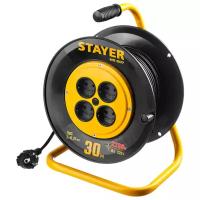 STAYER S 207 ПВС 2х0.75 30м 2200Вт, Удлинитель на катушке (55073-30)