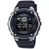 Наручные часы CASIO Collection AE-2000W-1B, серебряный, черный