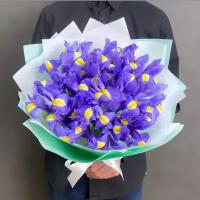 Букет «19 синих ирисов», цветочный магазин Wow Flora