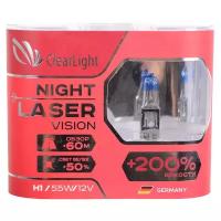 Галогенные автолампы H1 NightLaserVision 200% 2шт