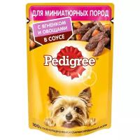 Pedigree Паучи для взрослых собак миниатюрных пород с ягненком и овощами в соусе 85г 1022271710245073 0,085 кг 43503 (2 шт)