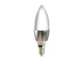 Лампа (LED) свеча прямая, E14, 7Вт. Цвет дневной белый, матовая. Комплект 10 шутк