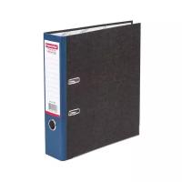 ОфисМаг Папка-регистратор с мраморным покрытием, А4, 75 мм, черный/синий