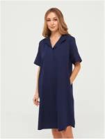Платье-рубашка Gerry Weber, хлопок, повседневное, свободный силуэт, мини, размер 3XL, синий