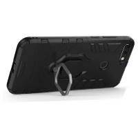 Противоударный чехол с кольцом Panther Case для Huawei Honor 7A Pro / Honor 7C / Y6 Prime (2018) черный