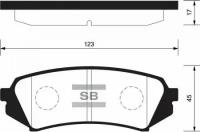 Колодки тормозные задние Sangsin Brake SP1380