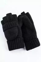 Перчатки / Street Soul / Тёплые мужские перчатки без пальцев / чёрный