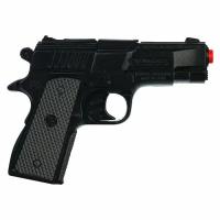 Пистолет игрушечный Gonher 46/6 полицейский на пистонах железный черный Police 19 см