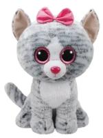 Beanie Boo's KIKI - серая кошка с бантиком 40 см