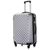 Умный чемодан L'case, 81 л, размер M, серый, серебряный