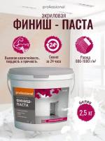 Шпатлевка для стен и потолков финишная акриловая ФИНИШ-ПАСТА PROFESSIONAL 2,5кг