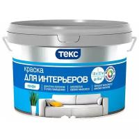 Краска водно-дисперсионная ТЕКС для интерьеров супербелая Профи глубокоматовая белый 1.8 л 2.7 кг