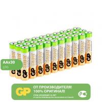 Батарейки щелочные GP Super, тип AA, LR6, 1.5В, 30 шт (Пальчиковые)