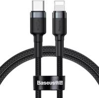 Кабель USB Type-C - Lightning 1м Baseus Cafule Cable - Черный/Серый (CATLKLF-G1)