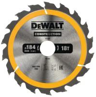 Пильный диск CONSTRUCT 184х30 мм, 18Т, ATB +20град Dewalt DT1941 15568525