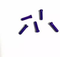 Заглушки наконечники (концевики) для троса переключения тормоза велосипеда, цвет фиолетовый, 5шт