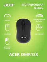 Мышь Acer OMR133 черный оптическая (1000dpi) беспроводная USB для ноутбука (2but)