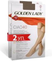 Гольфы женские GOLDEN LADY Ciao 40 синтетические (упаковка 2 пары), набор 2 упаковки, размер 0, цвет Daino