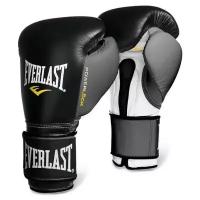 Перчатки тренировочные Everlast Powerlock 16oz черные/серые