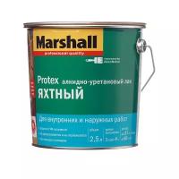 Лак яхтный Marshall Protex яхтный 90 алкидно-уретановый бесцветный, глянцевая, 2.5 л