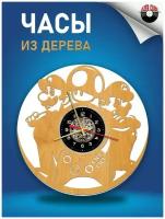 Часы настенные резные из дерева (высококачественной фанеры) - Супер Марио Версия 2