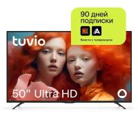 50” Телевизор tuvio 4K ULTRA HD DLED на платформе Яндекс.ТВ, черный