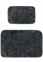 Комплект ковриков 60*90; 40*60 см для ванной, для туалета, тёмно-серый Irya Bath Clay-Anthracite