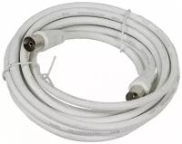 Кабель антенный HAMA H-11905, Coax (m) - Coax (f), 3м, белый [00011905]