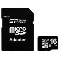 Карта памяти microSD 16 ГБ Silicon Power Class 10 ( SP016GBSTH010V10SP )