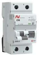 Дифф автомат 1П+N 16А С 6кА 30мА AC AVERES EKF rcbo6-1pn-16C-30-ac-av