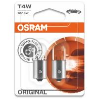 Лампа автомобильная накаливания OSRAM Original 3893-02B T4W 12V 4W BA9s 3200K 2 шт