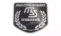 Эмблема универсальная Mazdaspeed черная 50x50 мм 1 шт